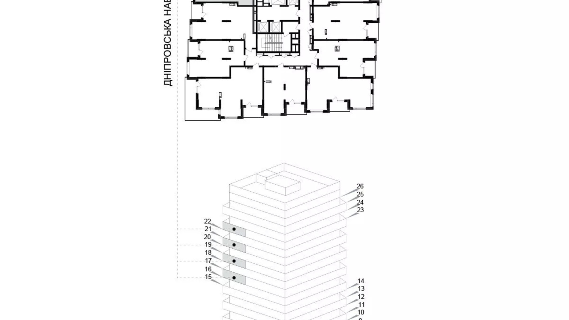 Планування 2-кімнатної квартири в ЖК Kub29 111 м², фото 627038