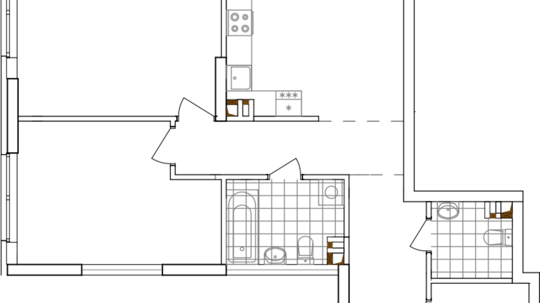 Планування 2-кімнатної квартири в ЖК Варшавський 3 79.75 м², фото 628340