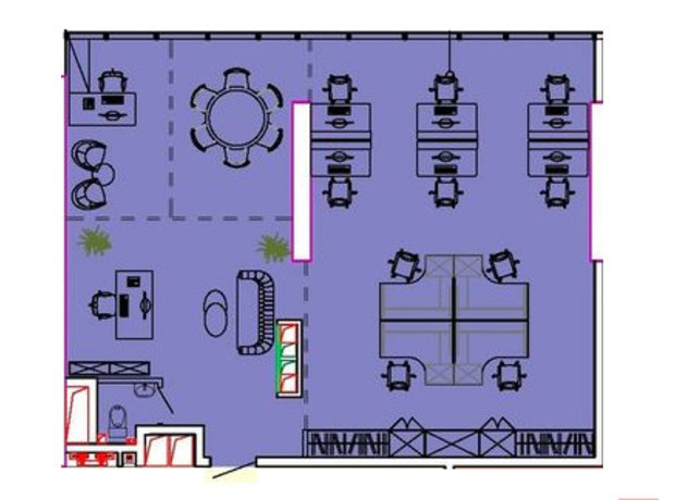 БЦ PlatOn: планування приміщення 103.7 м²