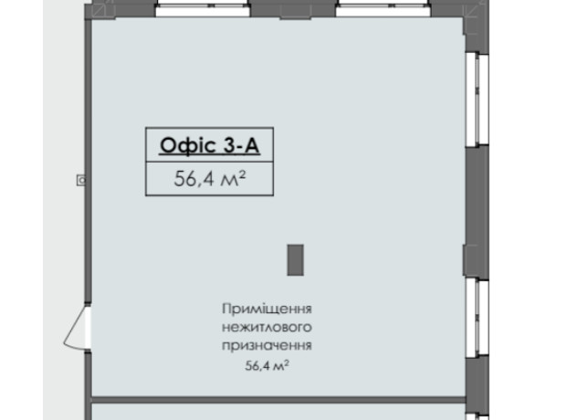 ЖК Жовтневый: планировка помощения 56.4 м²