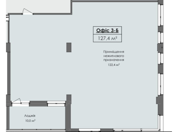 ЖК Жовтневый: планировка помощения 127.4 м²