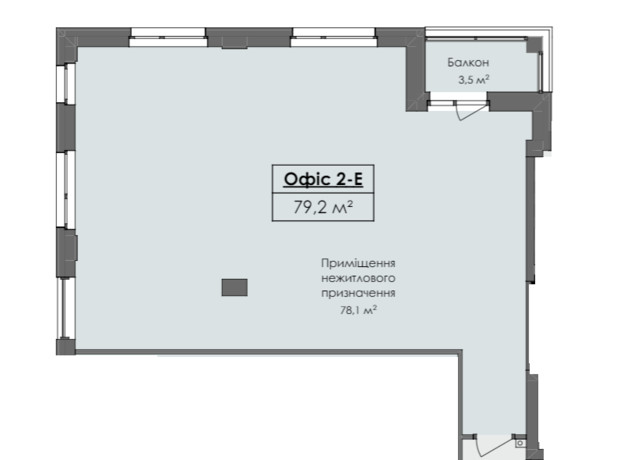 ЖК Жовтневый: планировка помощения 79.2 м²