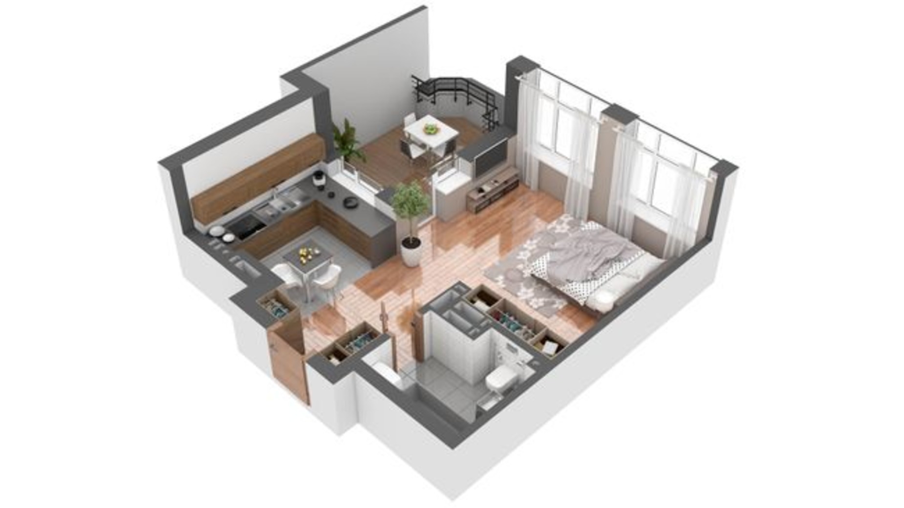 Планировка 1-комнатной квартиры в ЖК Гранд Бурже 39.2 м², фото 629867