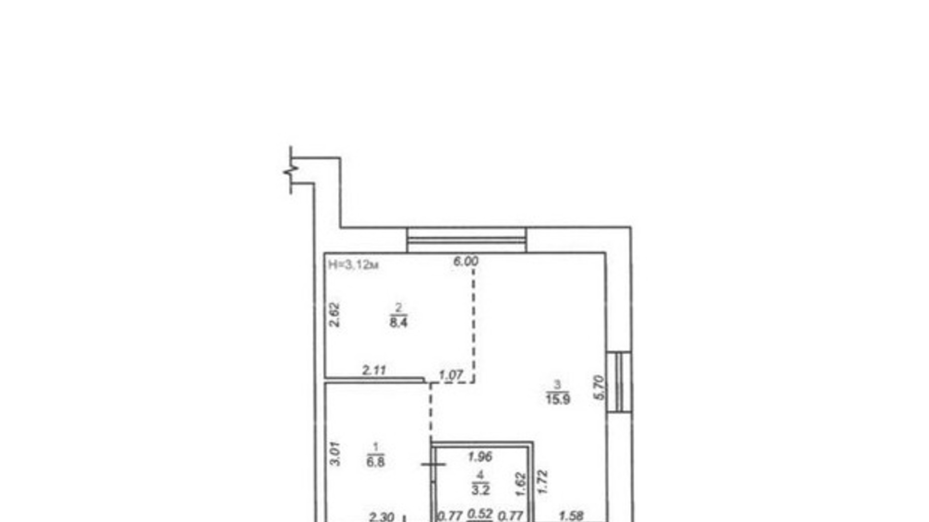 Планировка 1-комнатной квартиры в ЖК Мюнхен 34.3 м², фото 630190