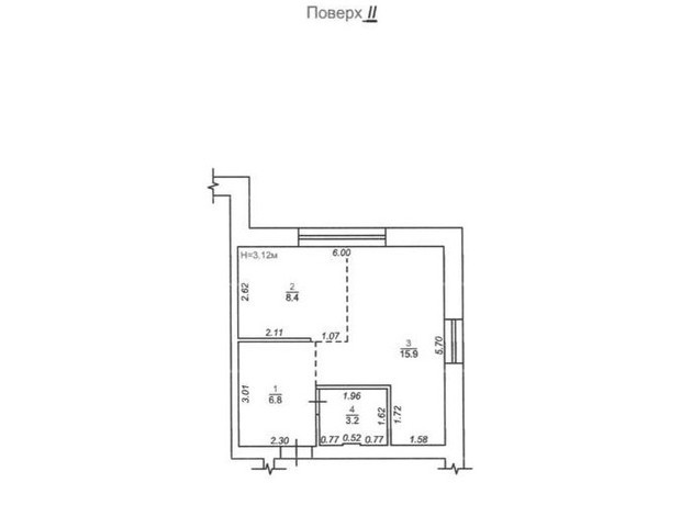 ЖК Мюнхен: планировка 1-комнатной квартиры 34.3 м²