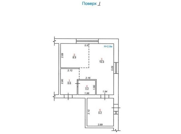 ЖК Мюнхен: планування 2-кімнатної квартири 43.8 м²