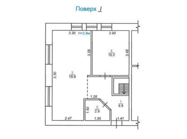 ЖК Мюнхен: планування 2-кімнатної квартири 61.6 м²