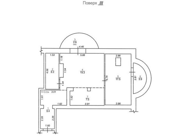 ЖК Мюнхен: планування 2-кімнатної квартири 66.7 м²