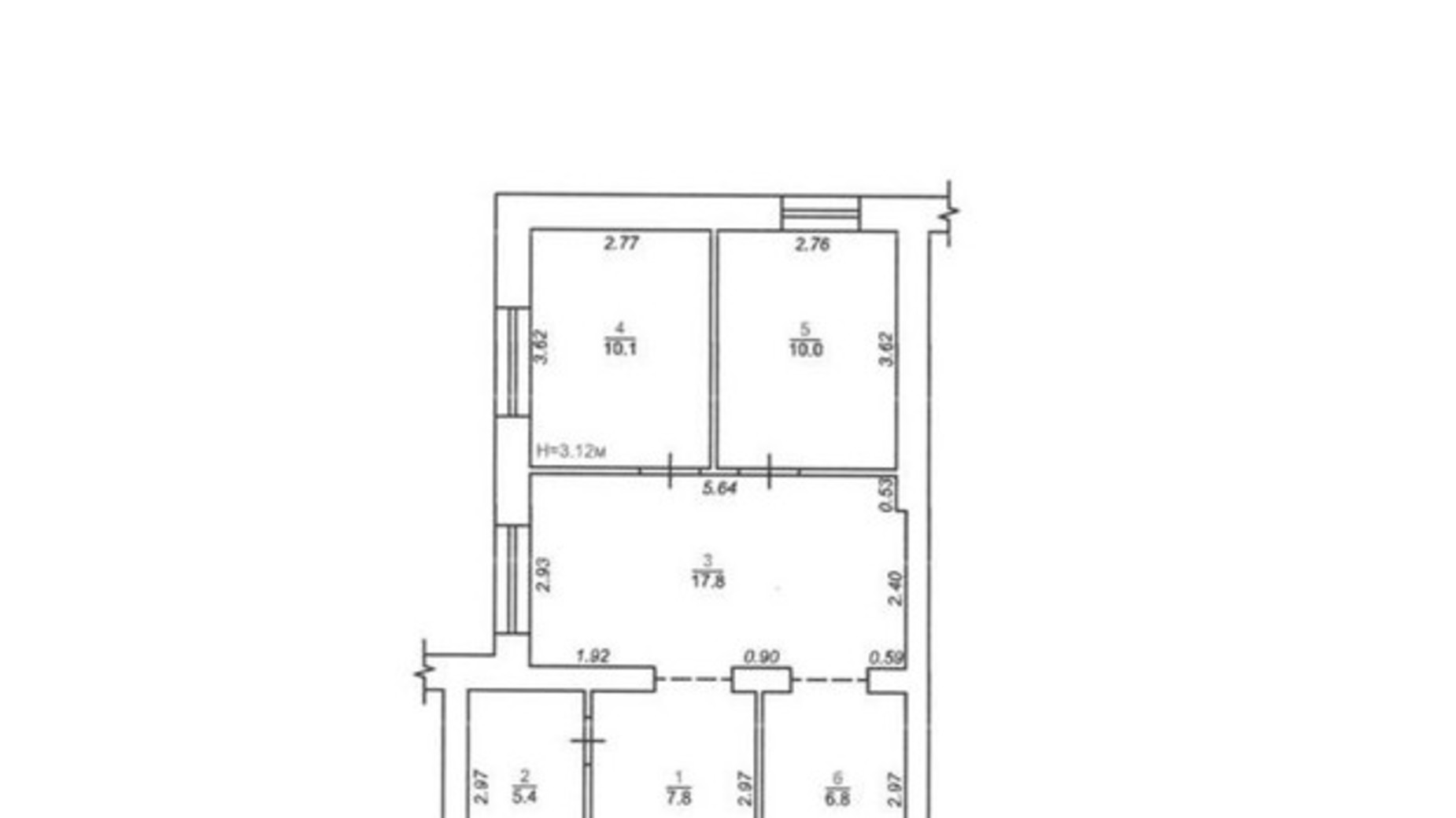 Планування 3-кімнатної квартири в ЖК Мюнхен 57.9 м², фото 630197