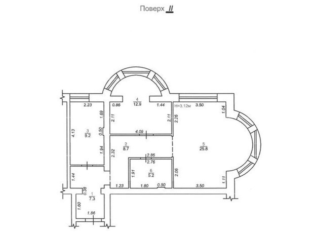 ЖК Мюнхен: планировка 3-комнатной квартиры 69.1 м²