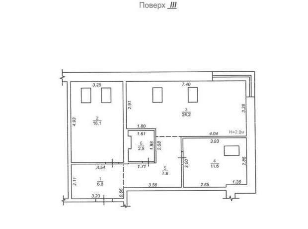 ЖК Мюнхен: планировка 3-комнатной квартиры 69.4 м²