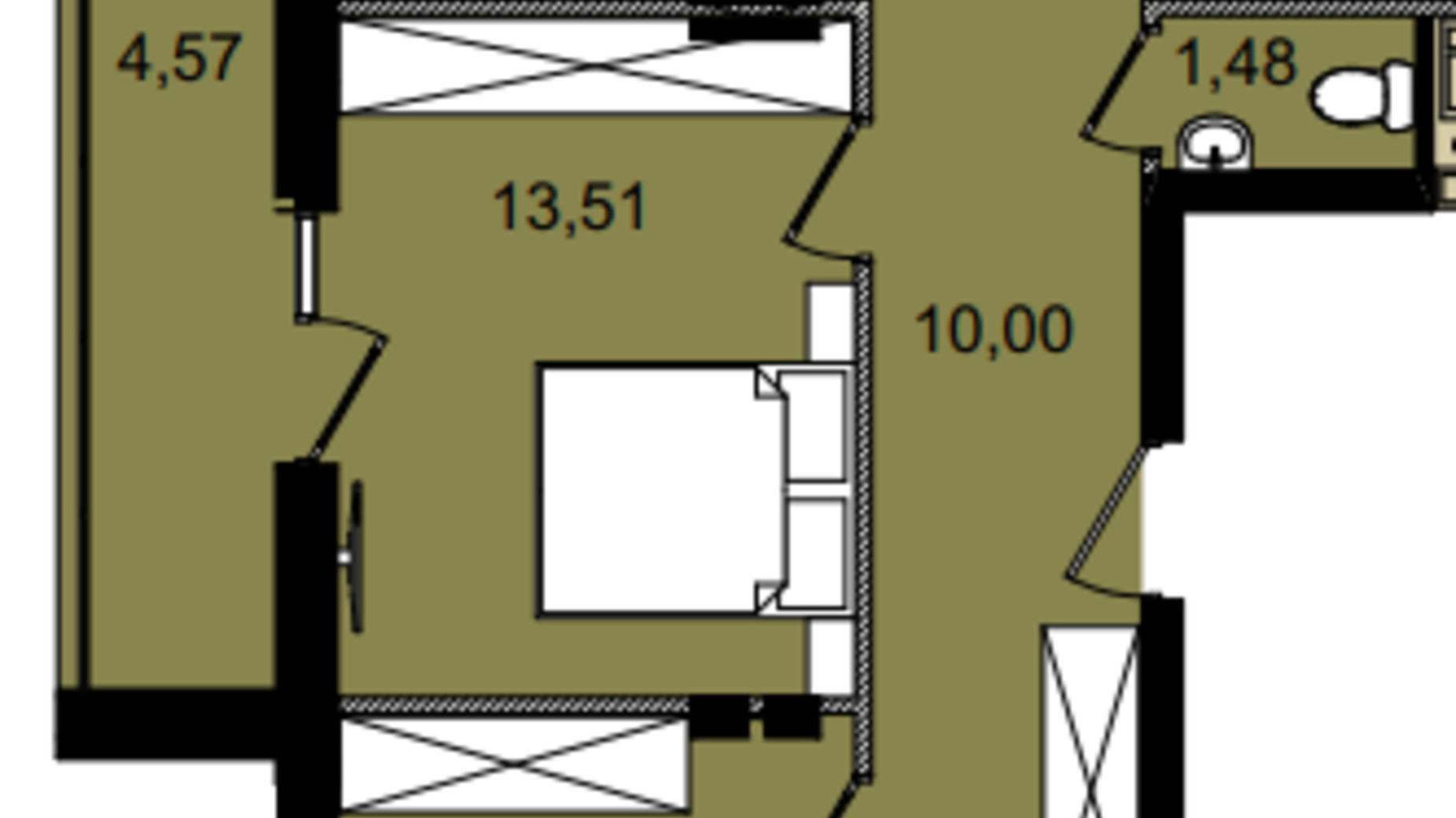 Планировка 2-комнатной квартиры в ЖК Infinity Park 70.02 м², фото 630799