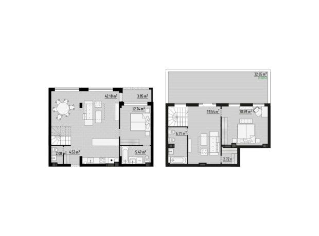 ЖК Parktown: планування 3-кімнатної квартири 128.22 м²