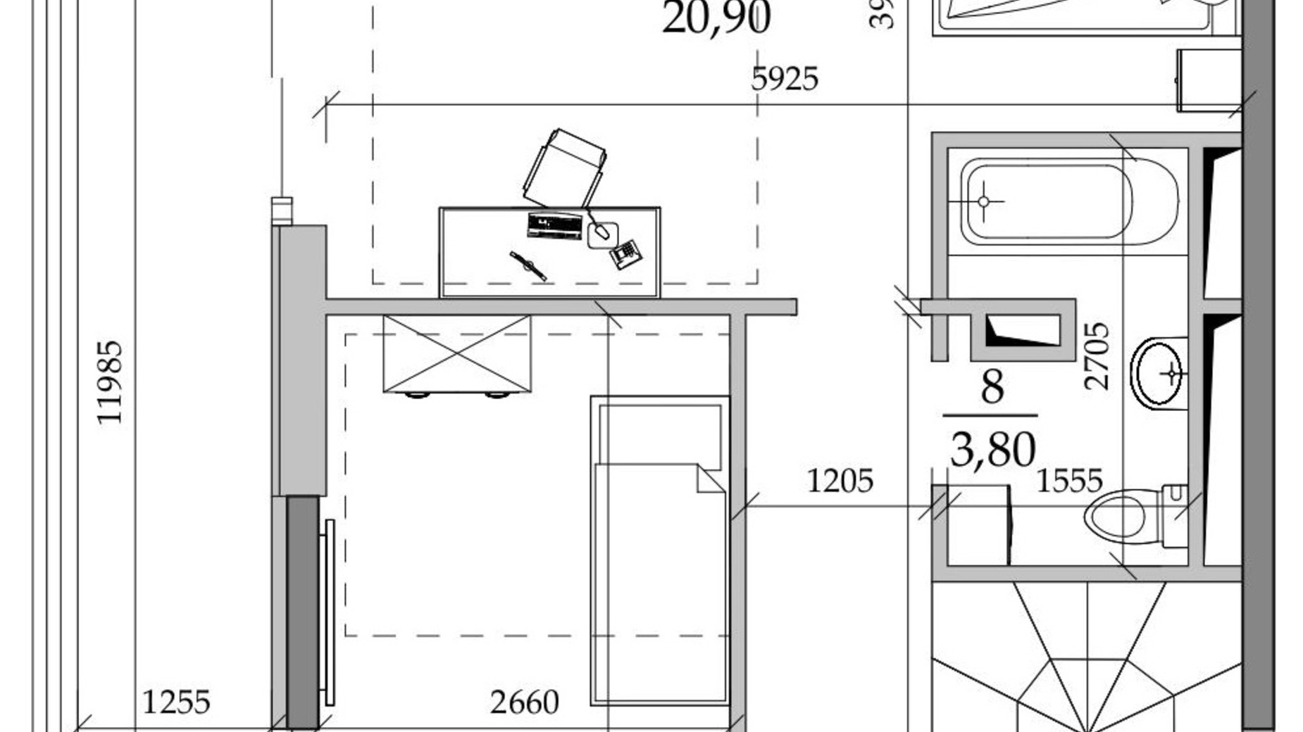 Планування багато­рівневої квартири в ЖК Таїровські сади 153.7 м², фото 632508