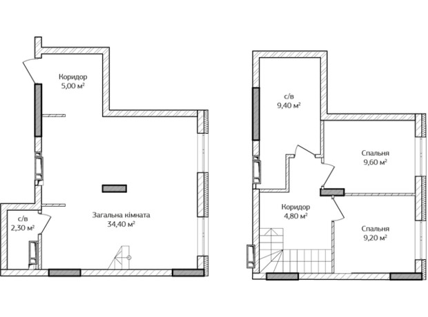 ЖК City Park 2: планування 3-кімнатної квартири 77.7 м²