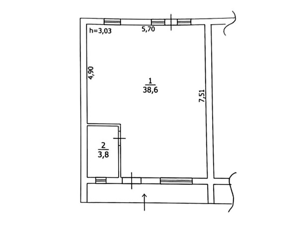 Таунхаус New Townhouse: планировка 2-комнатной квартиры 85 м²