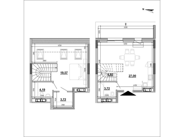 ЖК Містечко Підзамче: планування 1-кімнатної квартири 65.76 м²