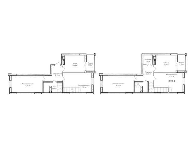 ЖК Синергия Сити: планировка 5-комнатной квартиры 117 м²