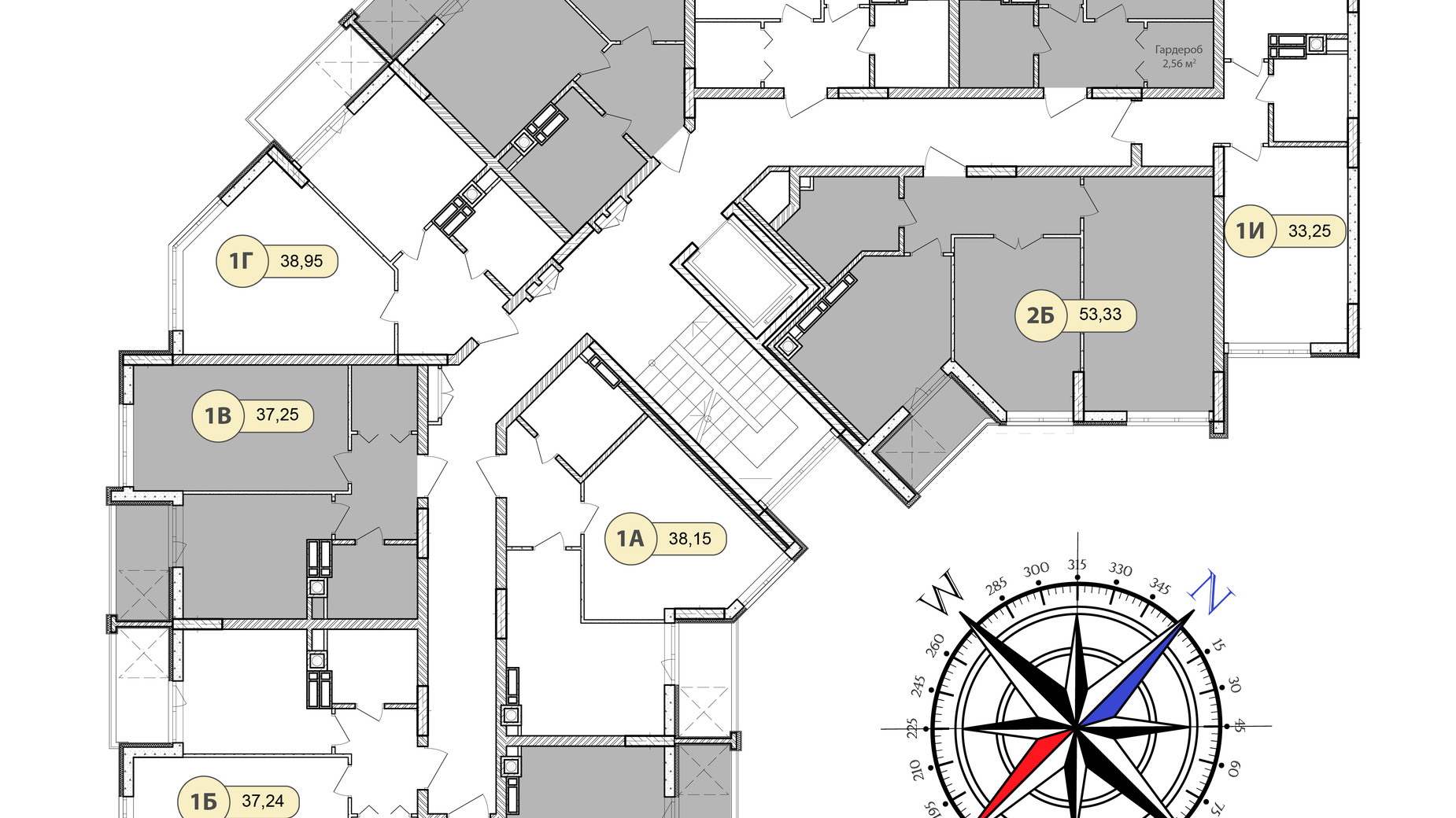 Планировка много­уровневой квартиры в ЖК Синергия Сити 117 м², фото 634086