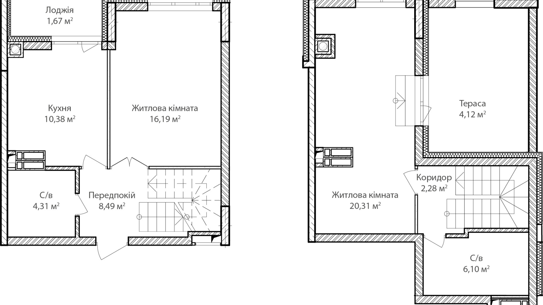 Планування 2-кімнатної квартири в ЖК Синергія Сіті 73 м², фото 634129