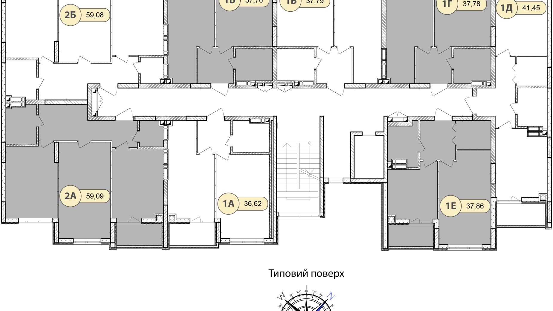 Планування 1-кімнатної квартири в ЖК Синергія Сіті 40 м², фото 634301