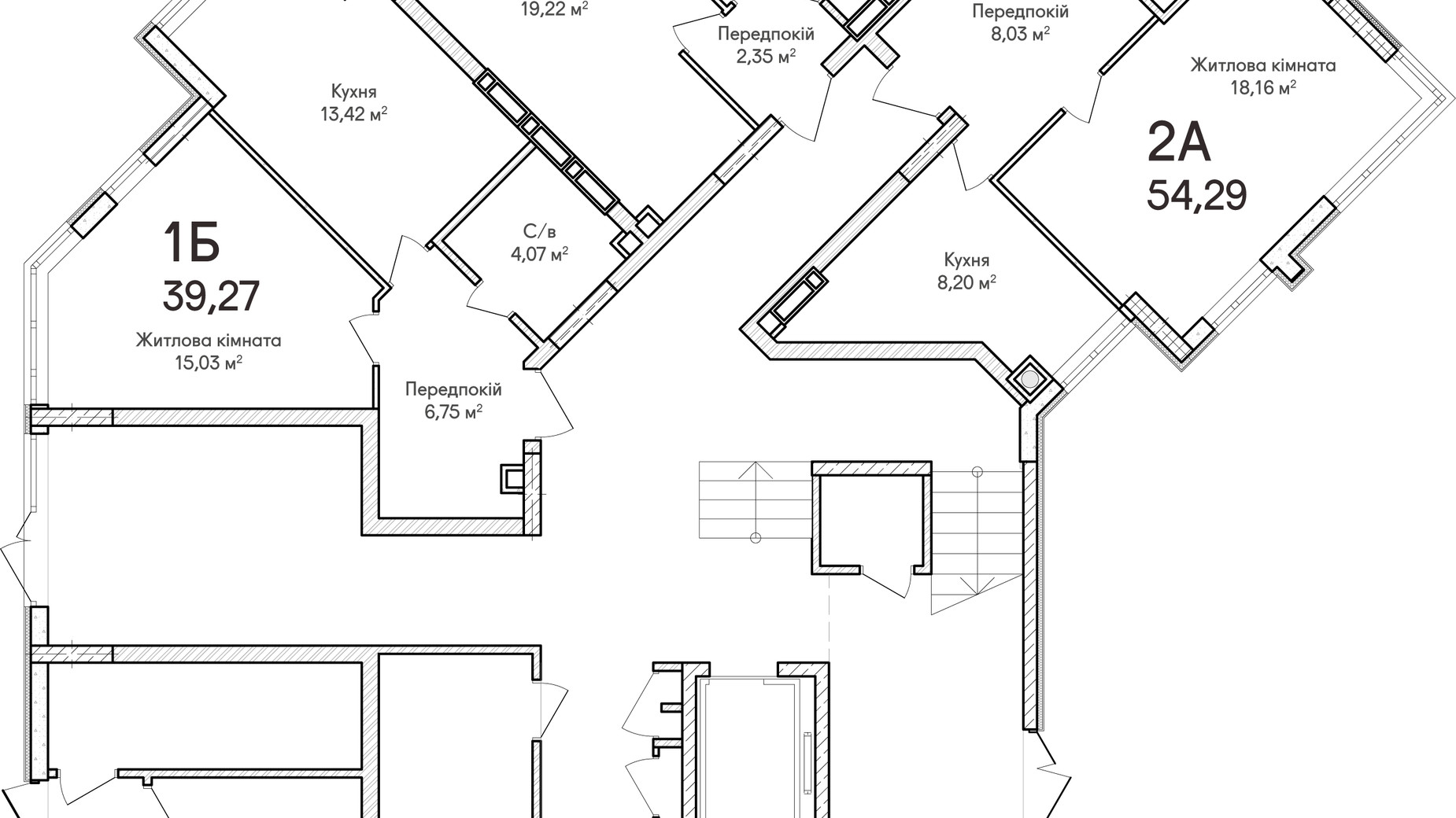 Планировка 2-комнатной квартиры в ЖК Синергия Сити 54 м², фото 634313