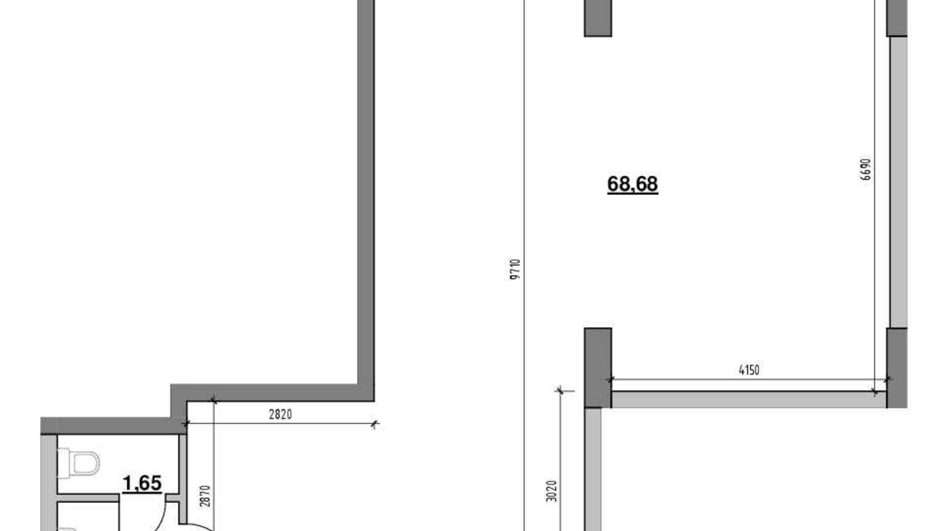 Планировка помещения в ЖК Америка 73.4 м², фото 634952