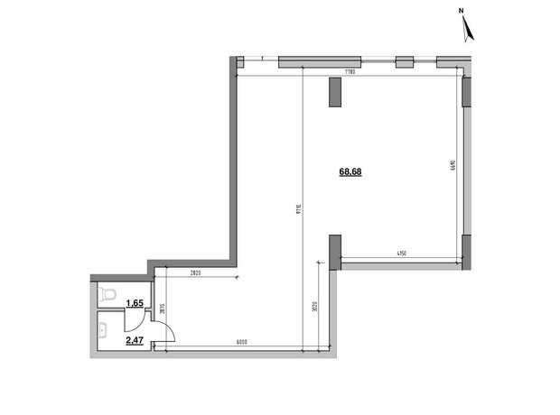 ЖК Америка: планировка помощения 73.4 м²