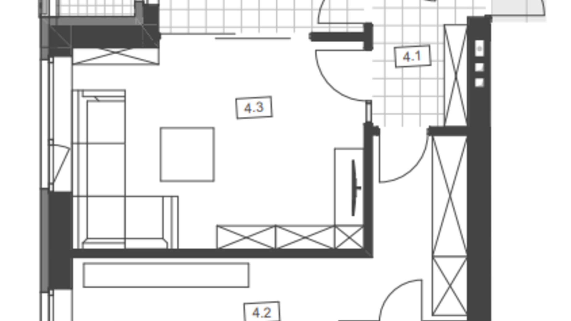 Планировка 2-комнатной квартиры в ЖК Святой Николай 58.1 м², фото 635093