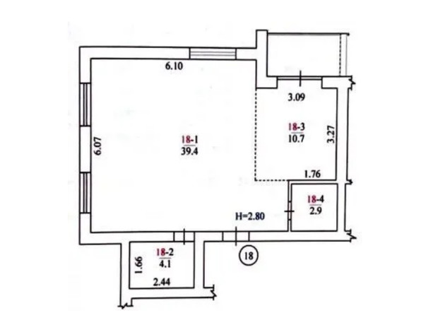 ЖК ул. Макеевская, 17: планировка 2-комнатной квартиры 59 м²