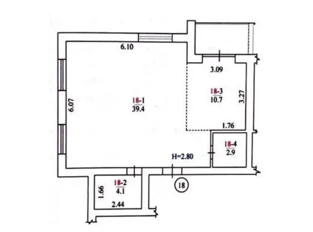 ЖК вул. Макіївська, 17: планування 2-кімнатної квартири 59.5 м²