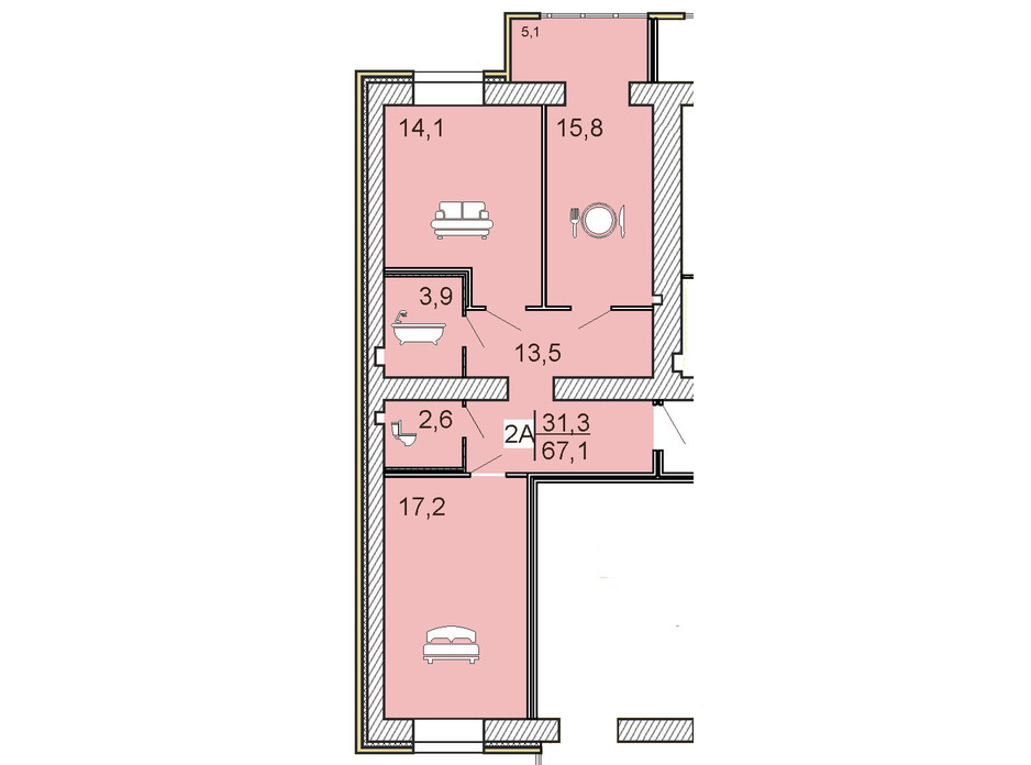 ЖК Семейный Lux планировка 28 ЖК Семейный Lux планировка 28