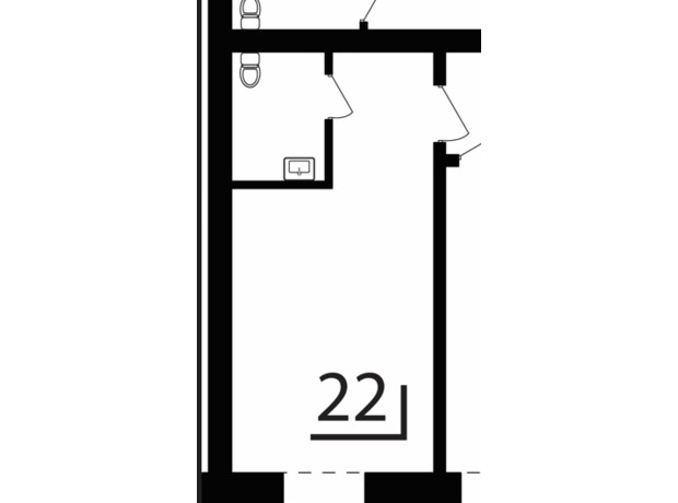 Бізнес центр Грушевський: планування приміщення 29.8 м²