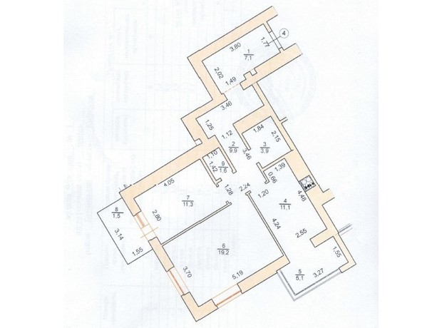 ЖК Green Life 3: планування 2-кімнатної квартири 70 м²