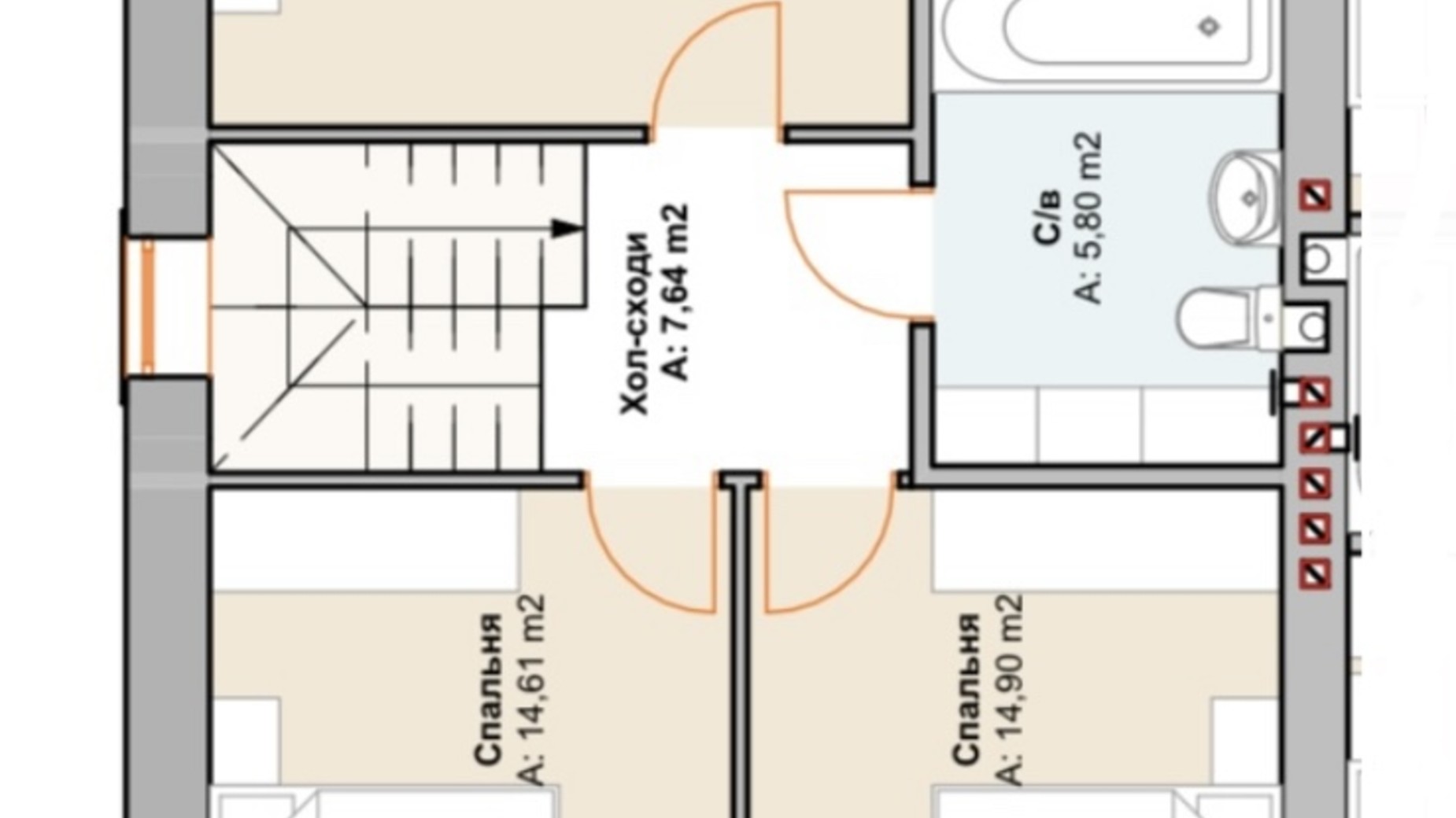 Планування таунхауса в КМ Expanse 120 м², фото 639219