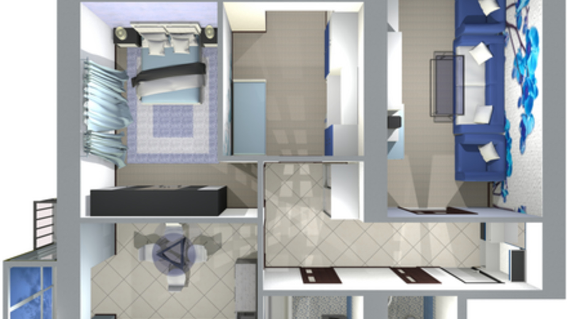 Планировка 3-комнатной квартиры в ЖК Нова Будова-2 85 м², фото 639556