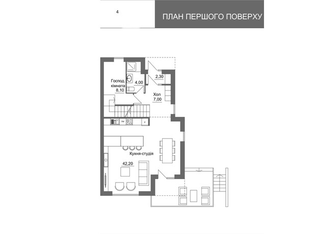 КМ Гаї Гречинські: планування 3-кімнатної квартири 160 м²