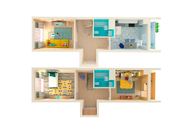 ЖК Orange Park: планування 2-кімнатної квартири 85.24 м²