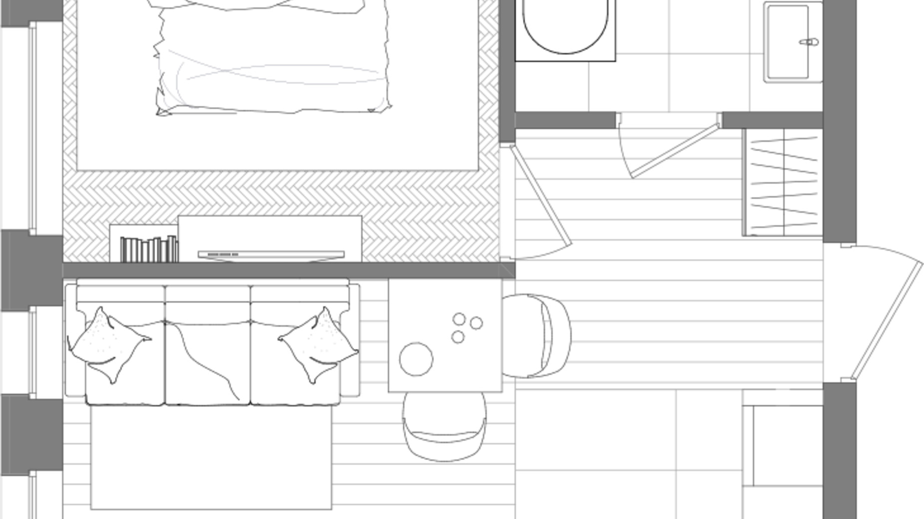 Планування 1-кімнатної квартири в ЖК Creator City 34.6 м², фото 640675