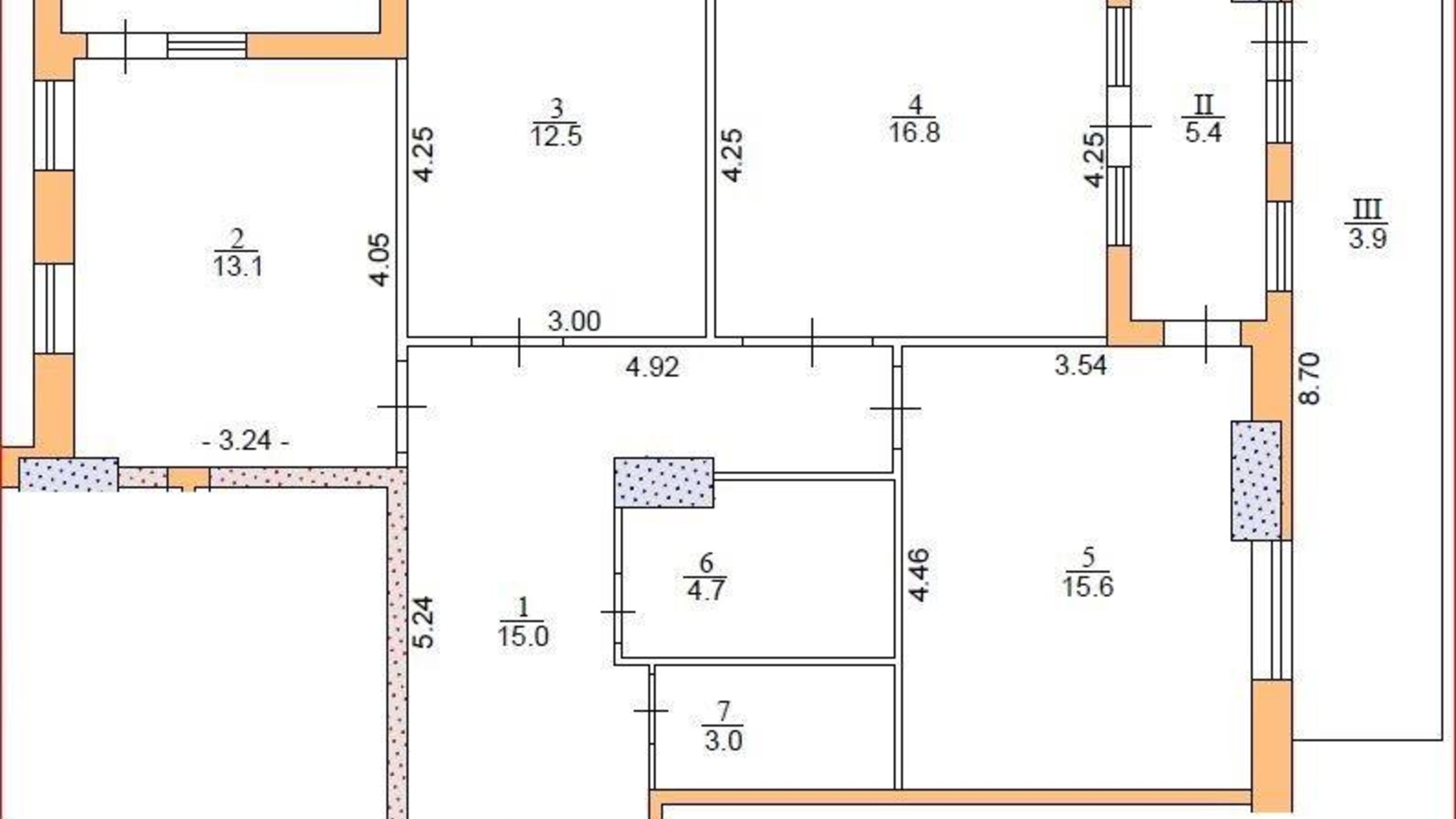 Планування 3-кімнатної квартири в ЖК Метрополь 94 м², фото 640689