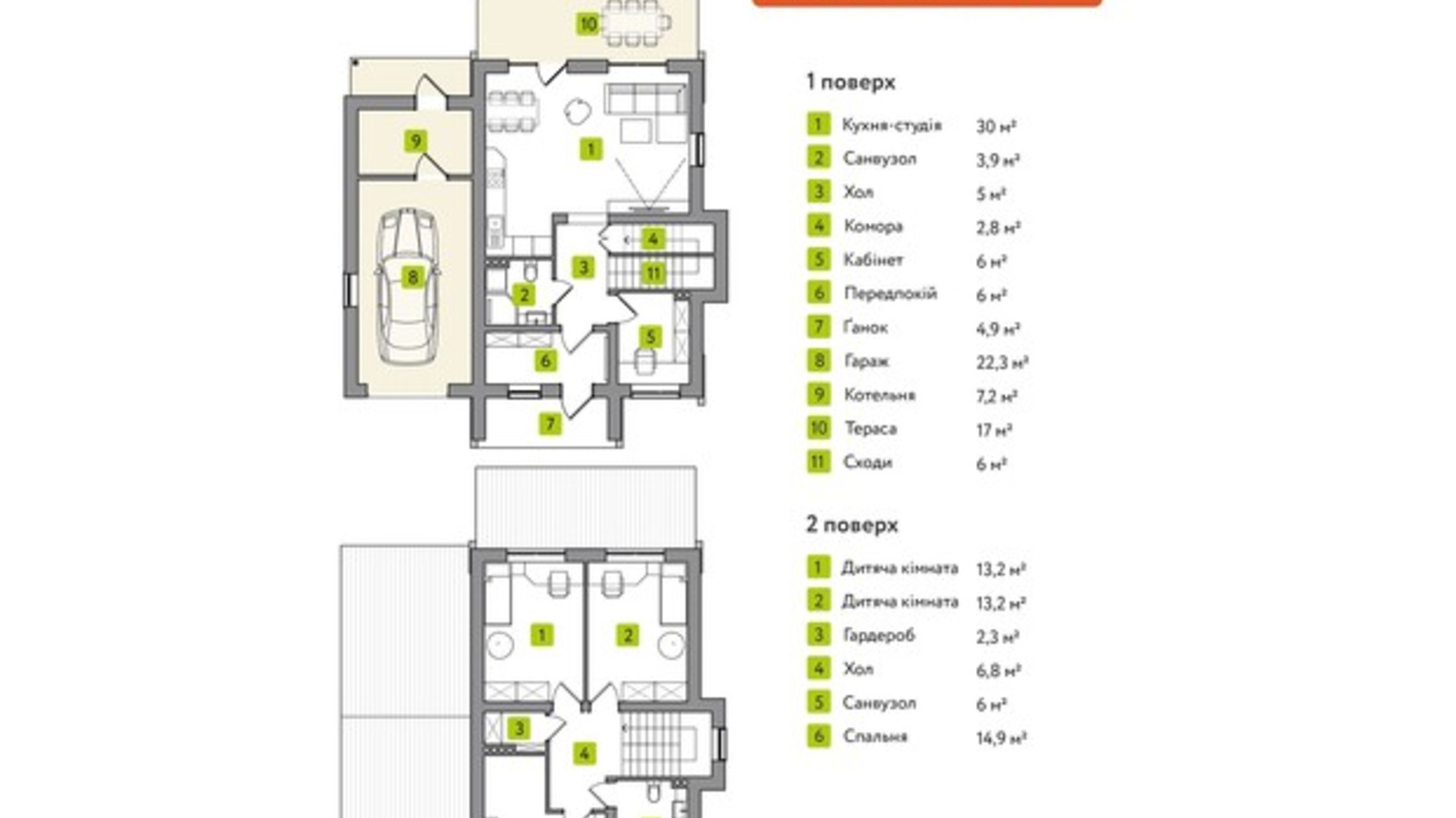 Планировка коттеджа в КГ Семь озер 122 м², фото 642031