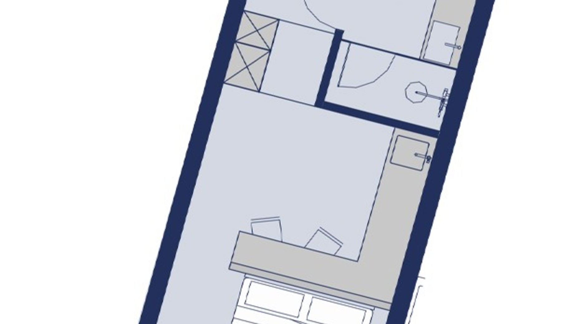 Планування апартаментів в Апарт-готель Wol 24.72 м², фото 643636