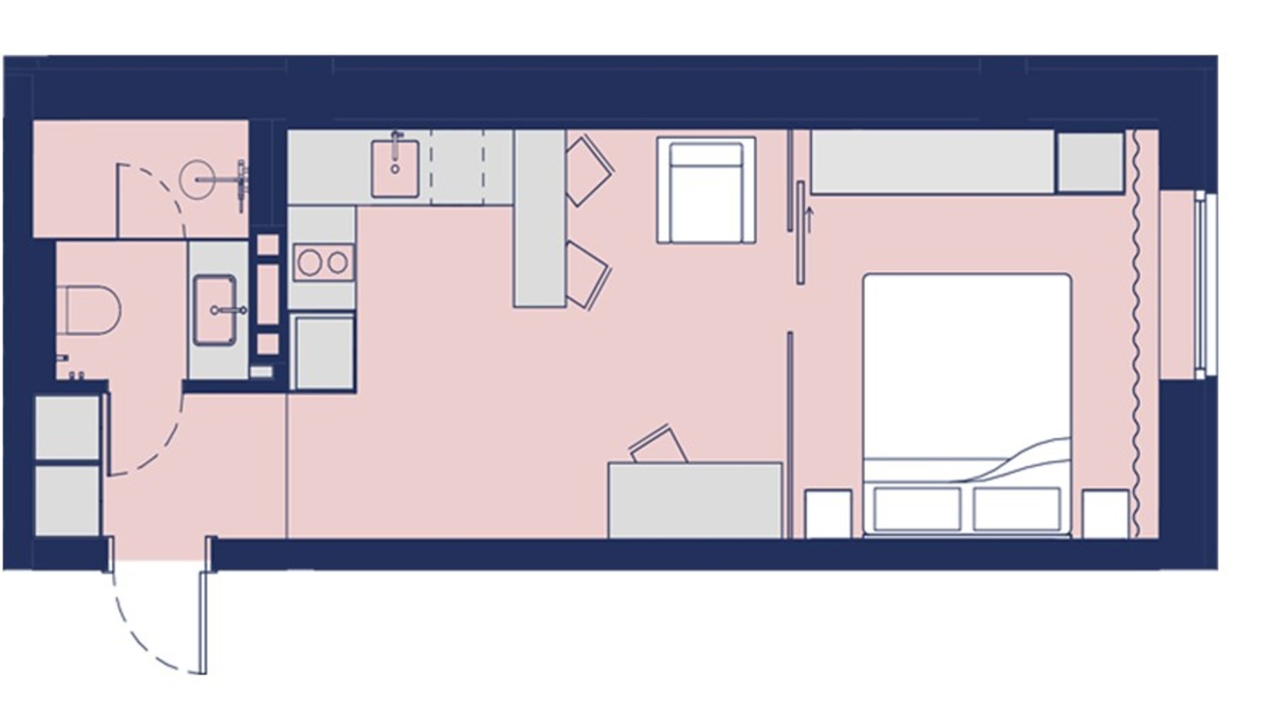 Планування апартаментів в Апарт-готель Wol 30.89 м², фото 643638