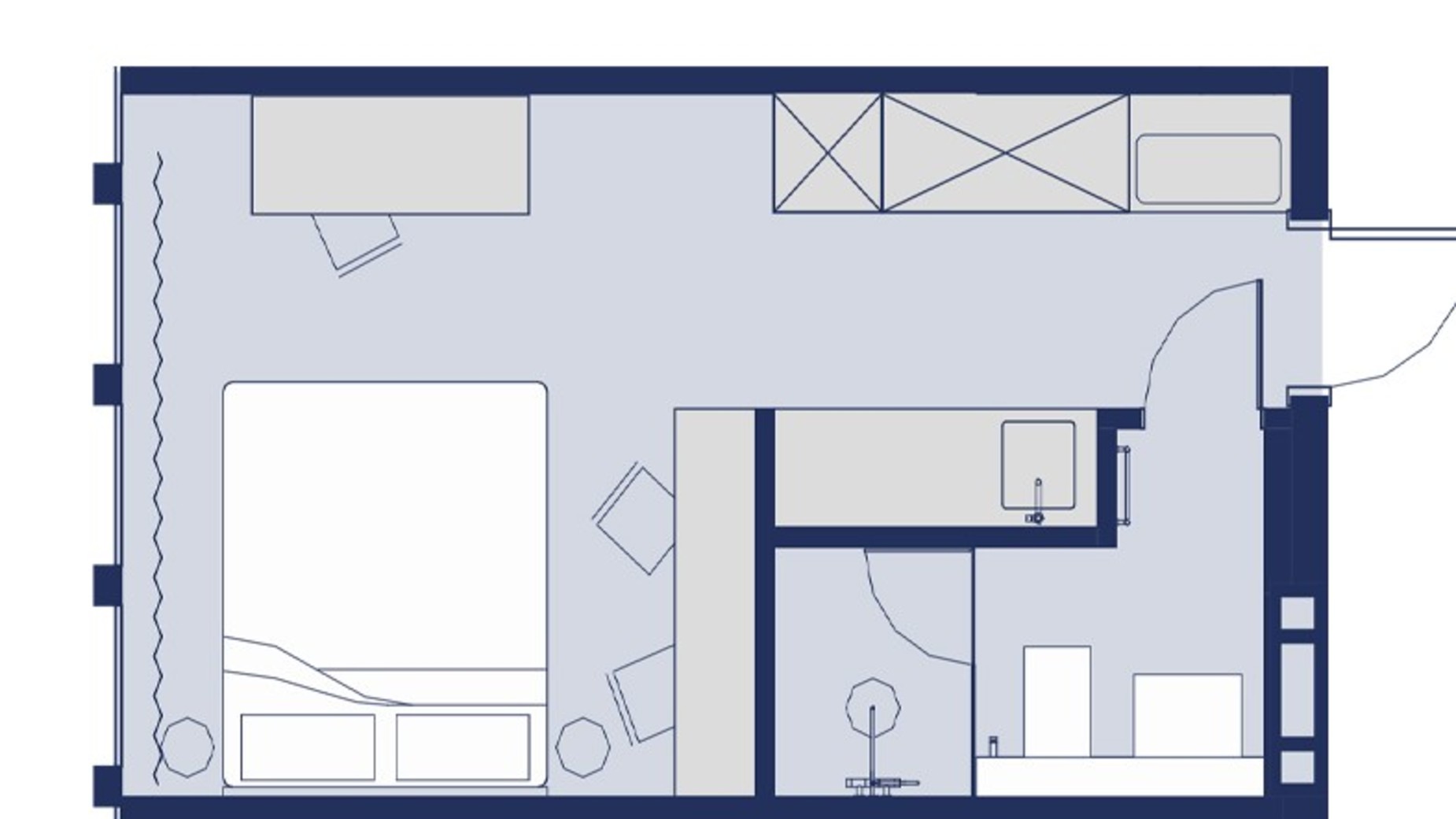 Планування апартаментів в Апарт-готель Wol 21.99 м², фото 643640