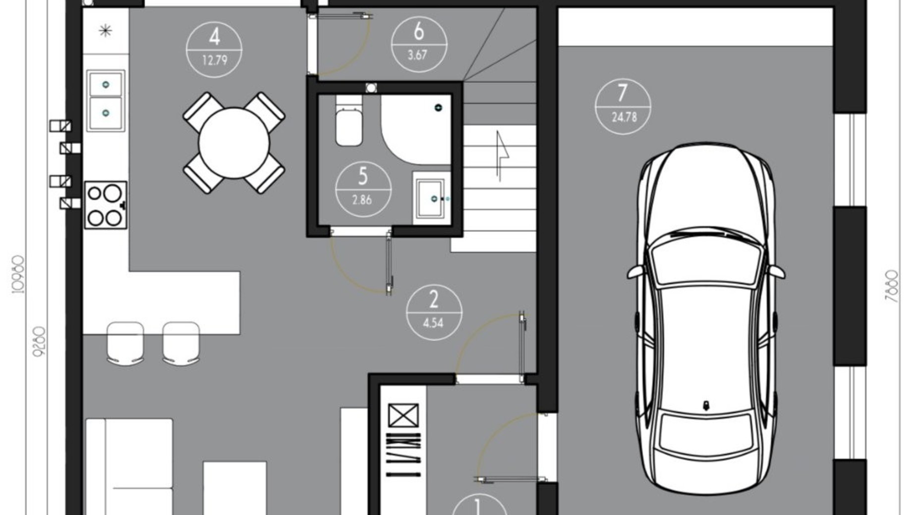 Планировка коттеджа в Дуплекс ул.Шухевича, 2А 134 м², фото 644294