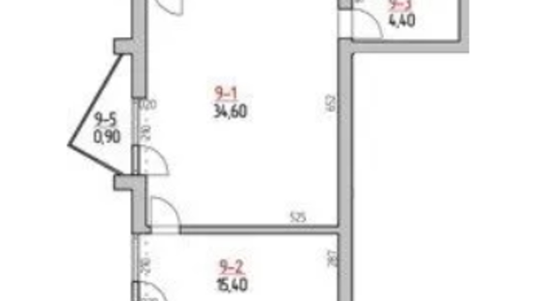 Планировка 2-комнатной квартиры в ЖК Rodovid 56.2 м², фото 644639
