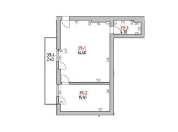 ЖК Rodovid: планування 2-кімнатної квартири 56.6 м²