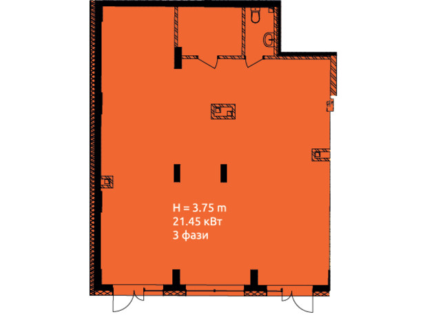 ЖК Empatika: планировка помощения 109.41 м²