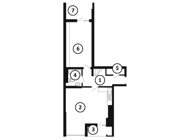 ЖК Национальный: планировка 3-комнатной квартиры 141.29 м²