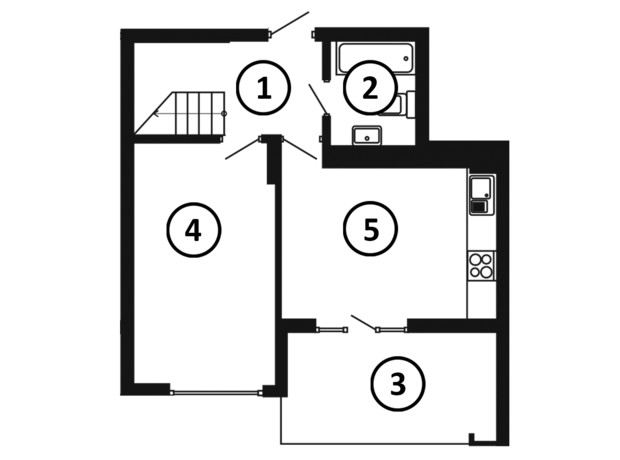 ЖК Национальный: планировка 3-комнатной квартиры 102.67 м²